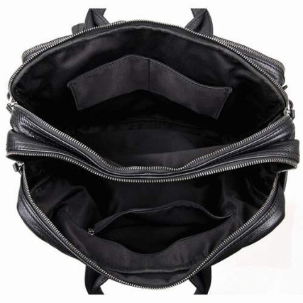 Кожаный портфель мужской 7014A Buffalo Bags черный – Фото 9