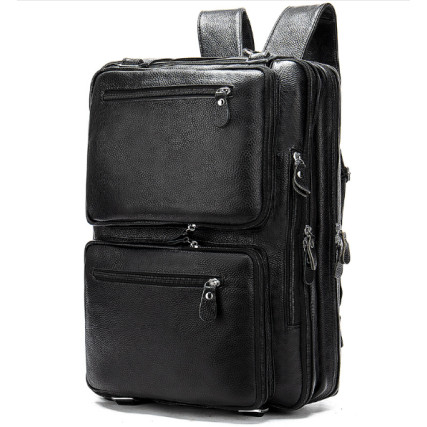 Кожаный портфель мужской черный Buffalo Bags 7014AB – Фото 2