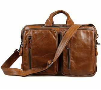 Кожаный портфель мужской 7014B Buffalo Bags коричневый