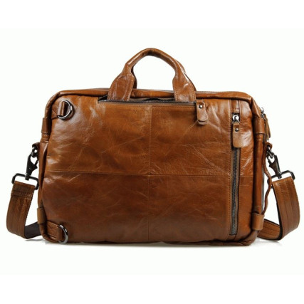 Кожаный портфель мужской 7014B Buffalo Bags коричневый – Фото 3