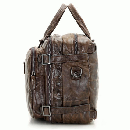 Мужская кожаная сумка 3в1 7014C-1 Buffalo Bags коричневая – Фото 4