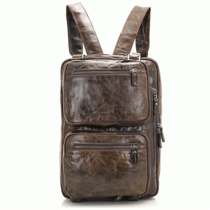 Мужская кожаная сумка 3в1 7014C-1 Buffalo Bags коричневая – Фото 5