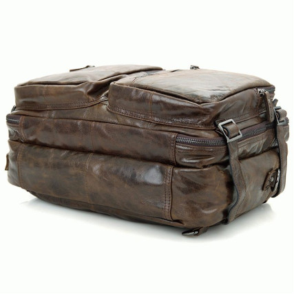 Мужская кожаная сумка 3в1 7014C-1 Buffalo Bags коричневая – Фото 8