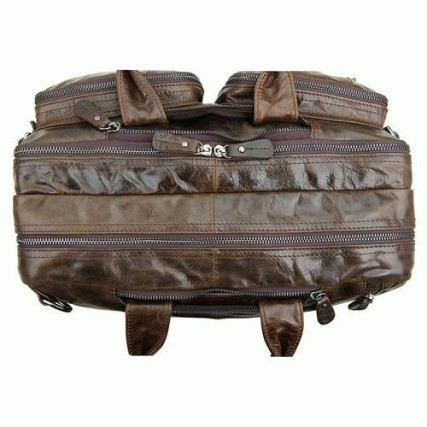 Мужская кожаная сумка 3в1 7014C-1 Buffalo Bags коричневая – Фото 9