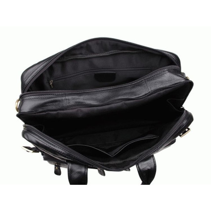 Кожаный портфель мужской 7026A Buffalo Bags черный – Фото 4
