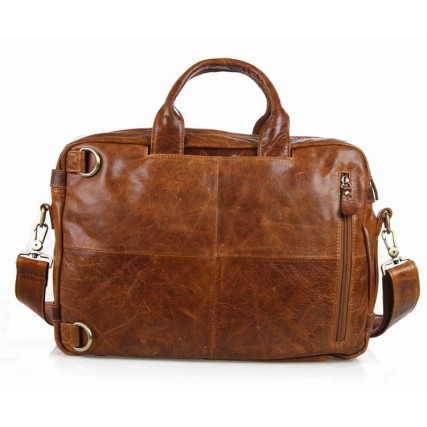 Кожаный портфель мужской 7026B Buffalo Bags коричневый – Фото 3