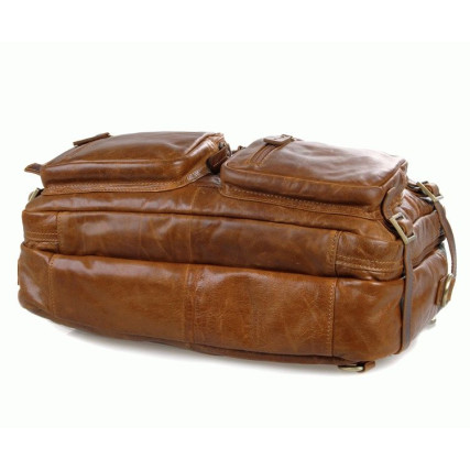Кожаный портфель мужской 7026B Buffalo Bags коричневый – Фото 4
