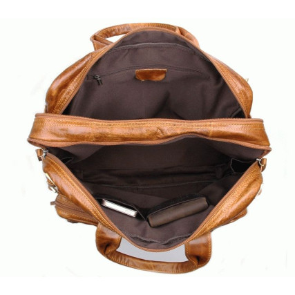 Кожаный портфель мужской 7026B Buffalo Bags коричневый – Фото 6