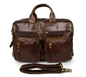 Кожаный портфель мужской Buffalo Bags 7026C коричневый