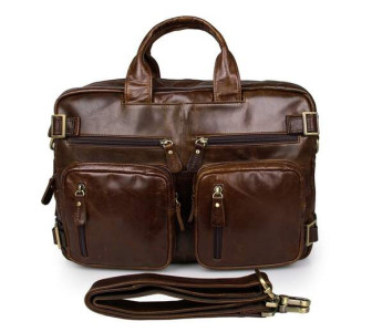 Кожаный портфель мужской Buffalo Bags 7026C коричневый