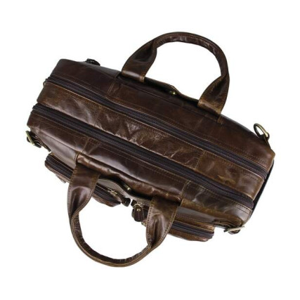Кожаный портфель мужской Buffalo Bags 7026C коричневый – Фото 8