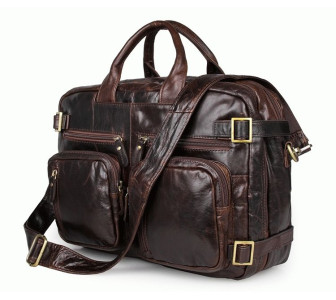 Мужская кожаная сумка-рюкзак 7026Q-1 Buffalo Bags коричневая
