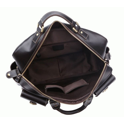 Мужской кожаный портфель 7028A Buffalo Bags черный – Фото 4