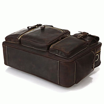 Мужской кожаный портфель 7028R Buffalo Bags коричневый – Фото 3