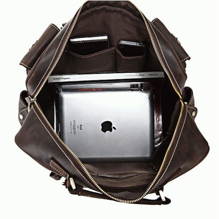 Мужской кожаный портфель 7028R Buffalo Bags коричневый – Фото 5