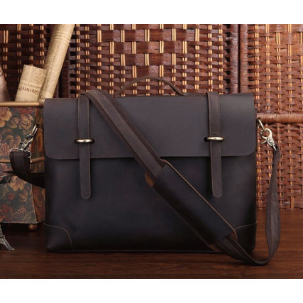 Кожаный портфель мужской Buffalo Bags коричневый 7082R-1 – Фото 2
