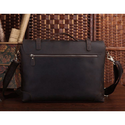 Кожаный портфель мужской Buffalo Bags коричневый 7082R-1 – Фото 3