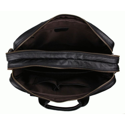 Кожаный портфель мужской 7085A Buffalo Bags черный – Фото 5