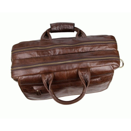 Кожаный портфель мужской 7085C Buffalo Bags коричневый – Фото 4