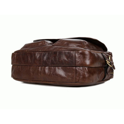 Кожаный портфель мужской 7085C Buffalo Bags коричневый – Фото 5