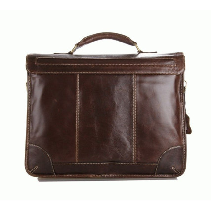 Кожаный мужской портфель сумка 7091C Buffalo Bags коричневый – Фото 4