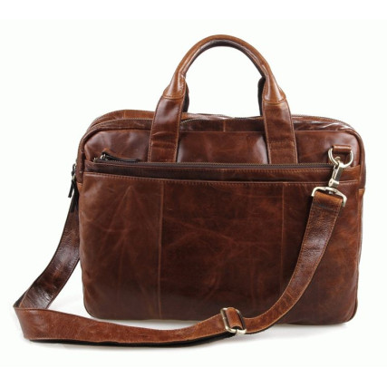 Кожаный портфель мужской 7092-2B Buffalo Bags коричневый – Фото 1