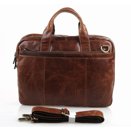 Кожаный портфель мужской 7092-2B Buffalo Bags коричневый – Фото 2