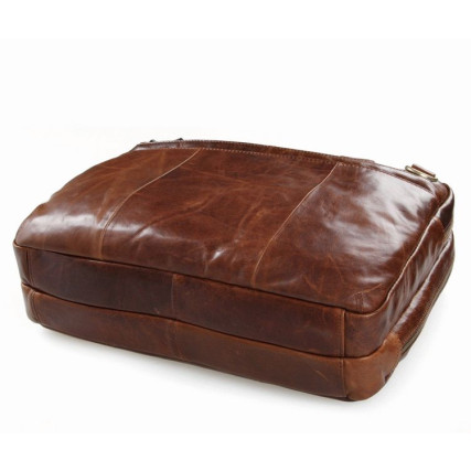 Кожаный портфель мужской 7092-2B Buffalo Bags коричневый – Фото 4