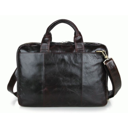 Кожаный деловой портфель 7092-3C Buffalo Bags коричневый – Фото 1
