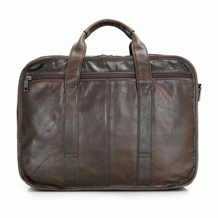 Универсальная мужская кожаная сумка Buffalo Bags коричневая 7093C – Фото 3