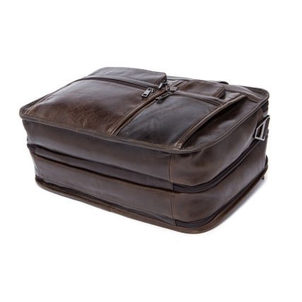 Универсальная кожаная сумка для ноутбука 15.6&quot; Buffalo Bags коричневая 7093Q – Фото 3