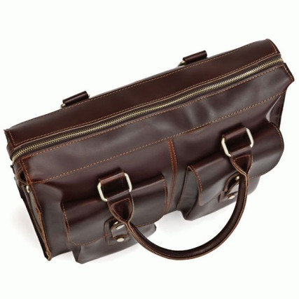 Темно-коричневый мужской кожаный портфель Buffalo Bags 7096C – Фото 3