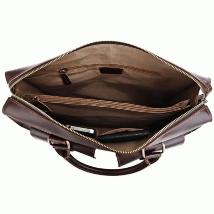Темно-коричневый мужской кожаный портфель Buffalo Bags 7096C – Фото 5