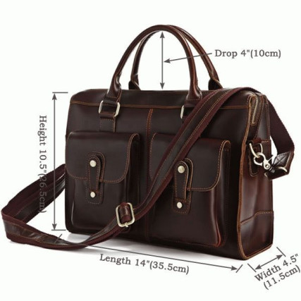 Темно-коричневый мужской кожаный портфель Buffalo Bags 7096C – Фото 6