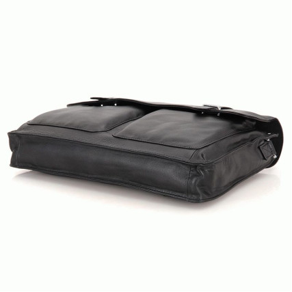 Мужской вместительный портфель Buffalo Bags черный 7100A – Фото 4