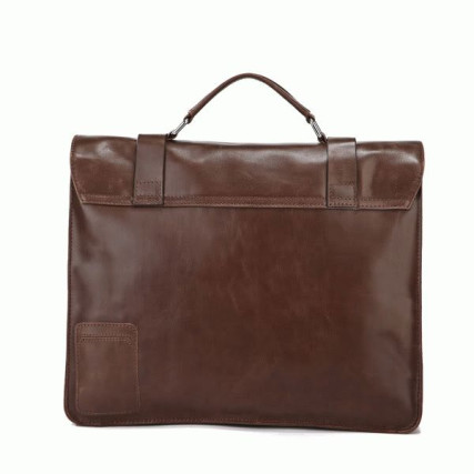 Мужской коричневый вместительный портфель Buffalo Bags 7100B – Фото 2