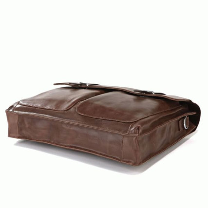 Мужской коричневый вместительный портфель Buffalo Bags 7100B – Фото 3