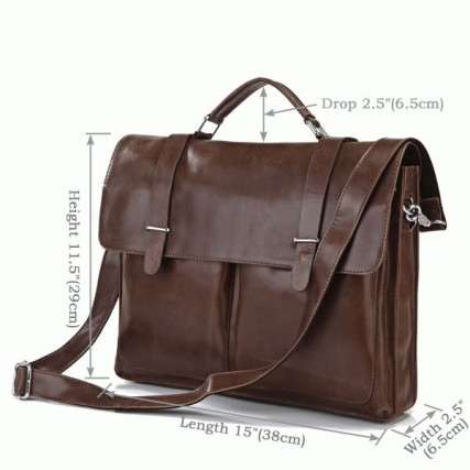 Мужской коричневый вместительный портфель Buffalo Bags 7100B – Фото 6