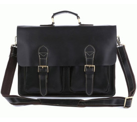 Кожаный портфель мужской 7105A Buffalo Bags черный