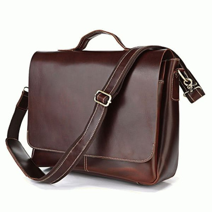 Мужская кожаная сумка 7108R Buffalo Bags коричневая – Фото 2