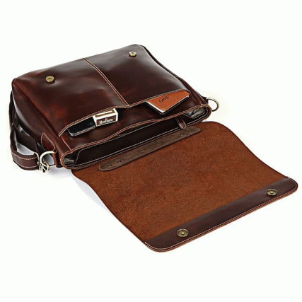 Мужская кожаная сумка 7108R Buffalo Bags коричневая – Фото 5
