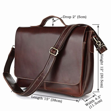 Мужская кожаная сумка 7108R Buffalo Bags коричневая – Фото 7
