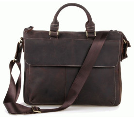 Кожаный винтажный портфель Laptop Dark Buffalo Bags 7113R-1