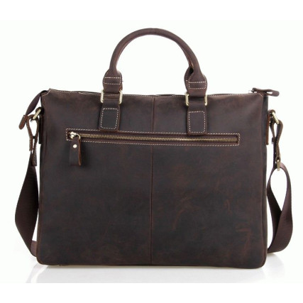 Кожаный винтажный портфель Laptop Dark Buffalo Bags 7113R-1 – Фото 3