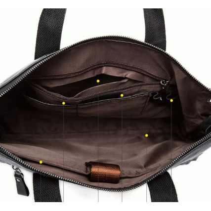 Кожаный портфель мужской Buffalo Bags коричневый 7120C-2 – Фото 2