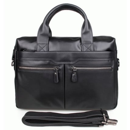 Мужская кожаная черная сумка Buffalo Bags 7122A-1 – Фото 2