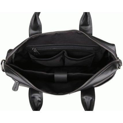 Мужская кожаная черная сумка Buffalo Bags 7122A-1 – Фото 7