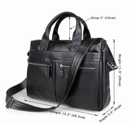 Мужская кожаная черная сумка Buffalo Bags 7122A-1 – Фото 8