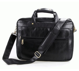 Мужская кожаная сумка Laptop Black Buffalo Bags 7146A