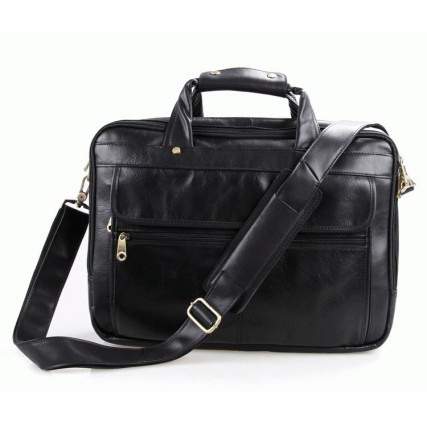 Мужская кожаная сумка Laptop Black Buffalo Bags 7146A – Фото 1